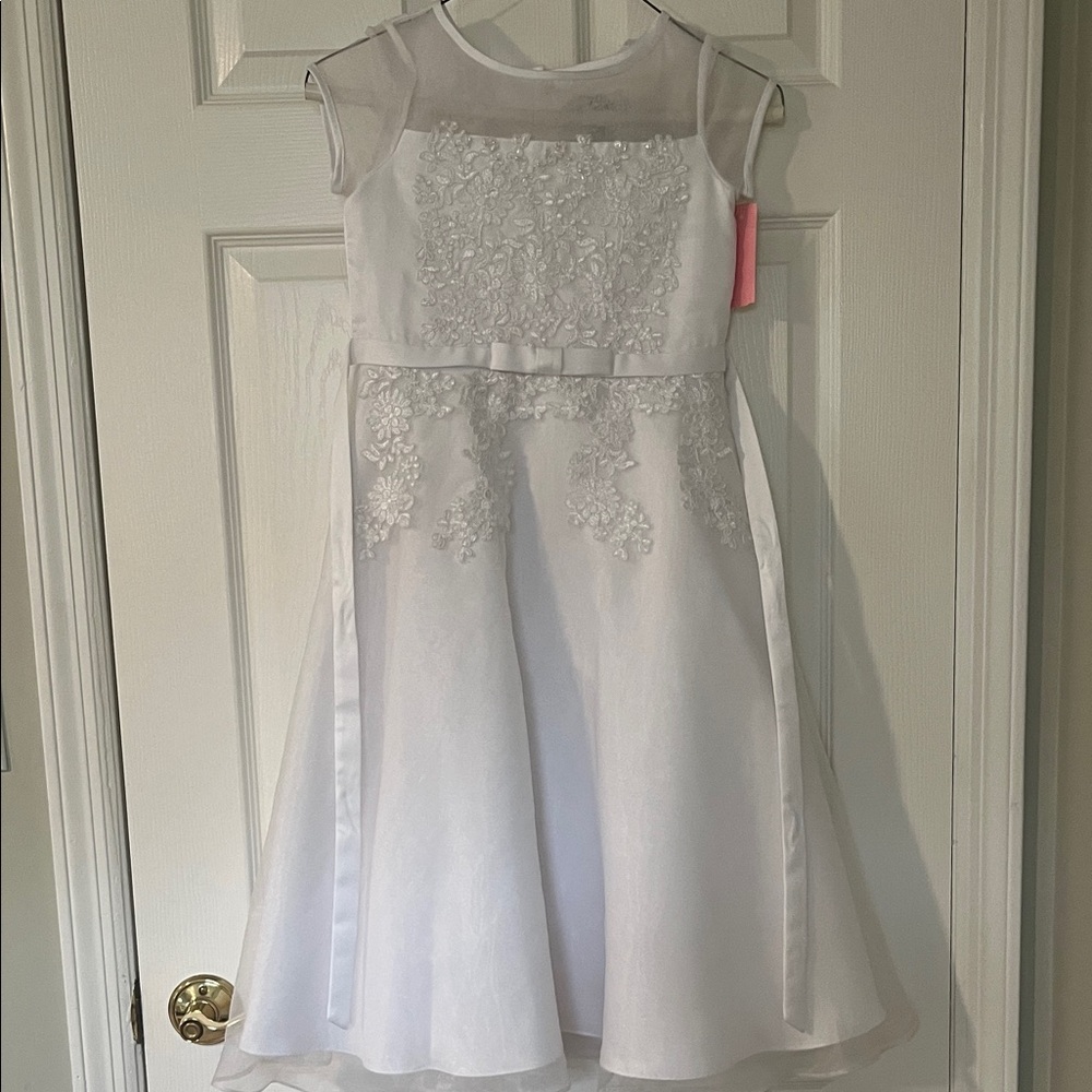 Us Angels White Communion Dress size 7